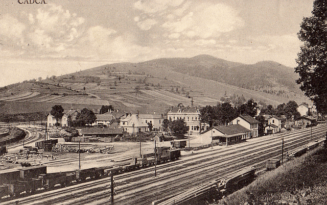 Postkarte Cadca Bahnhof 1927